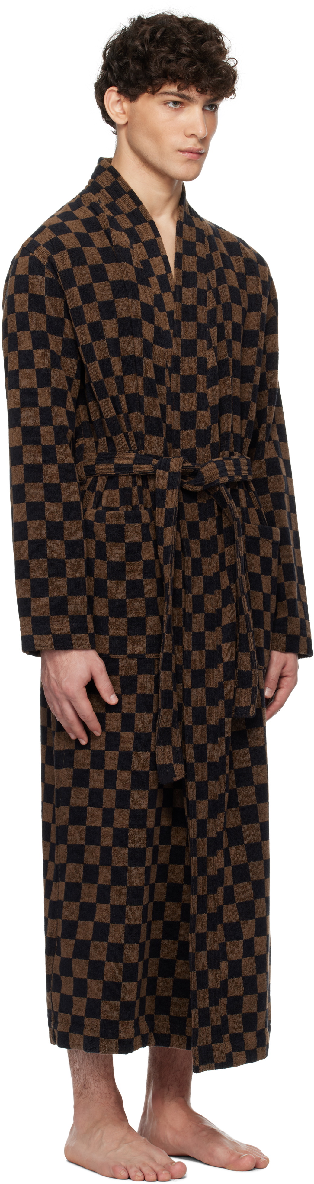 Baina Black & Brown Sulis Bathrobe