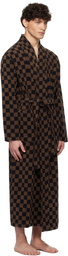 Baina Black & Brown Sulis Bathrobe