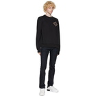 Dolce and Gabbana Black Logo Patch Sweatshirt