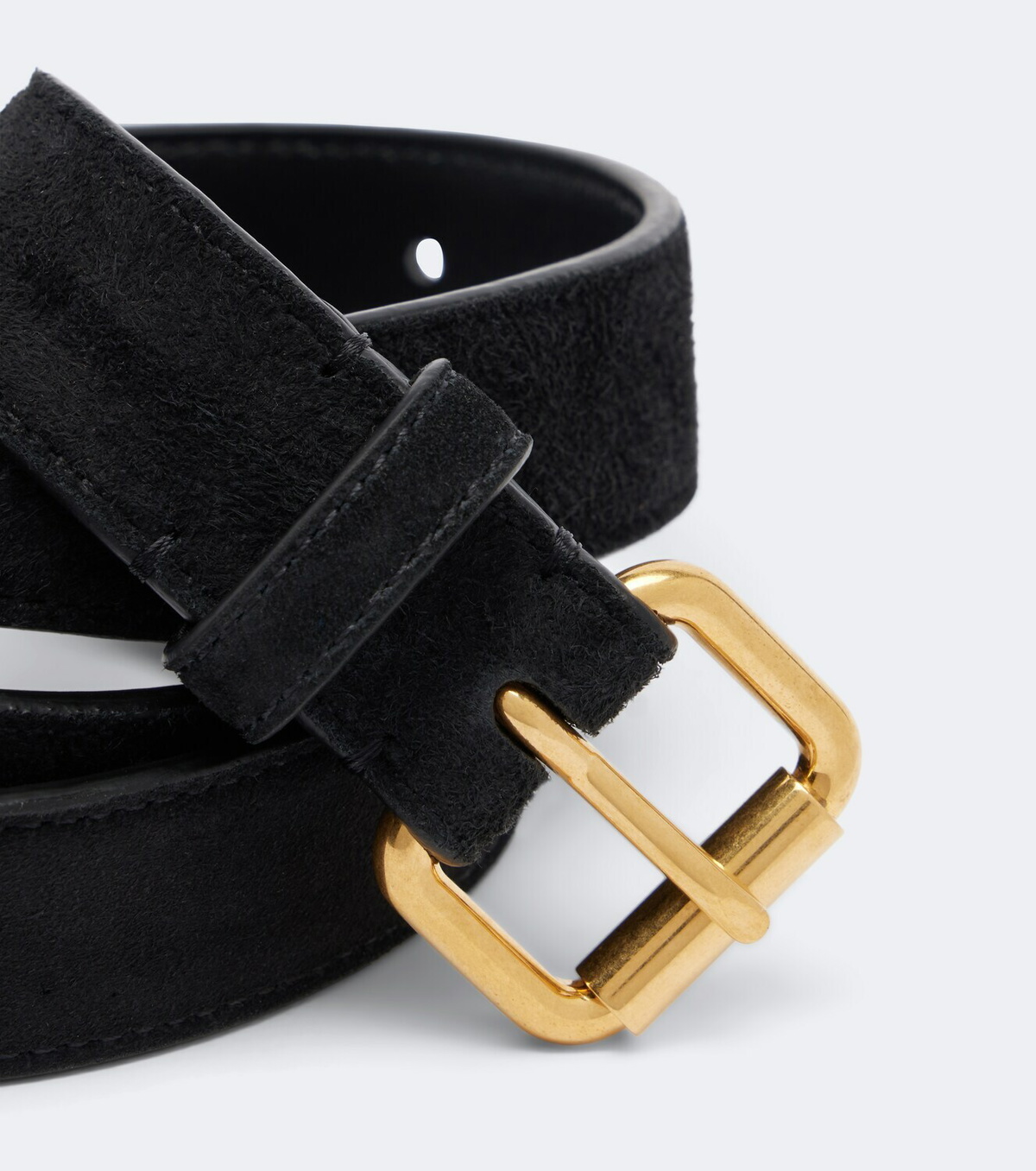 The Row Geo suede belt
