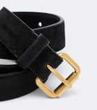 The Row Geo suede belt