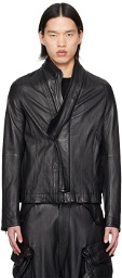 Julius Black Dimensional Leather Jacket