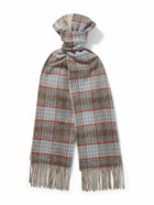 Johnstons of Elgin - Fringed Checked Cashmere Scarf
