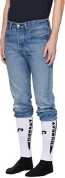 Prototypes Blue & White Sock Stirrup Jeans