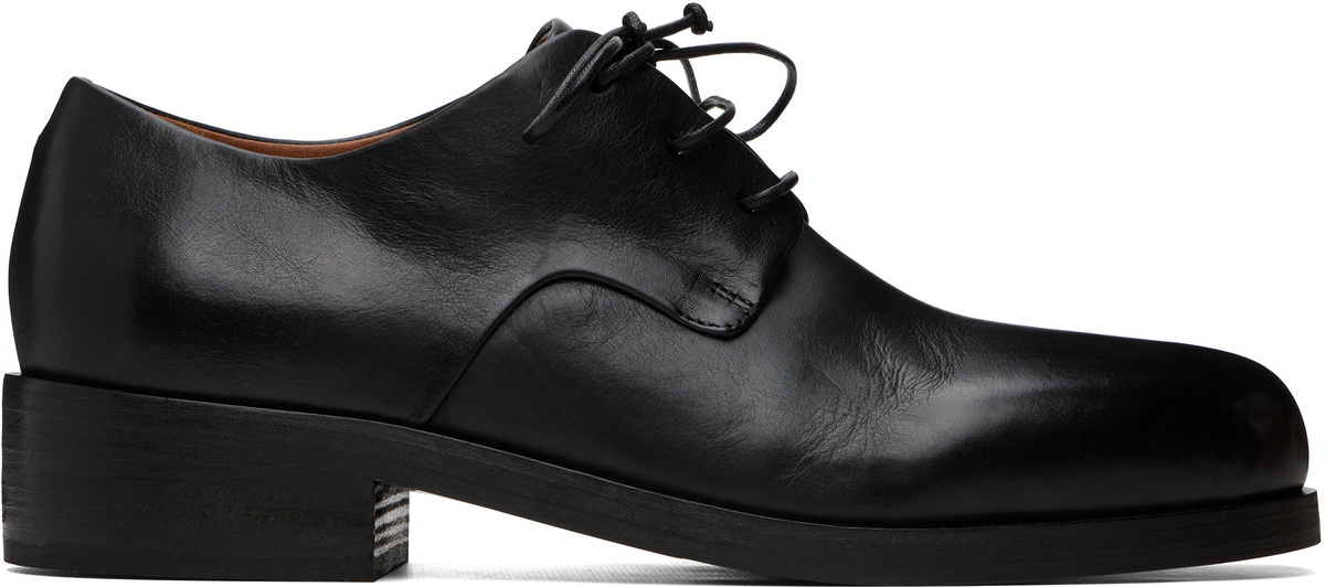 Marsèll Black Gnocco Soft Pebbled Leather Derbys