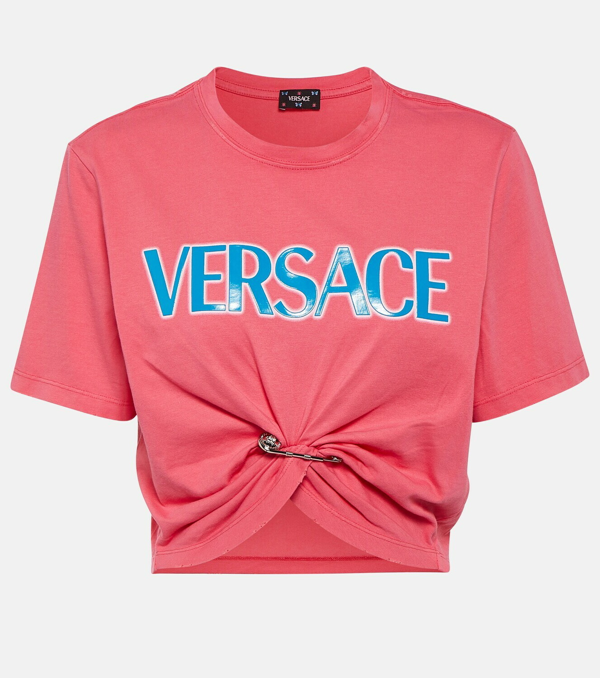 Versace Logo cotton cropped top Versace