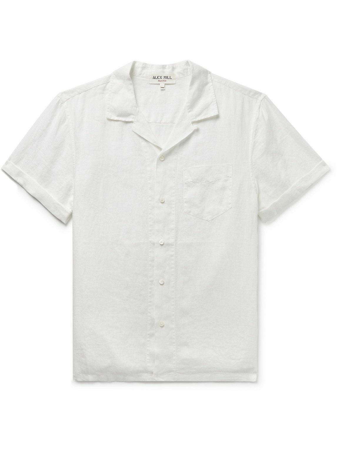 Photo: Alex Mill - Convertible-Collar Linen Shirt - White