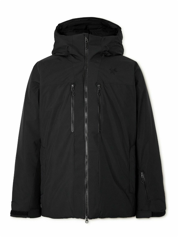 Photo: Goldwin - Logo-Embroidered Padded 2L PERTEX® SHIELD Hooded Ski Jacket - Black