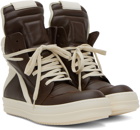 Rick Owens Brown Geobasket Sneakers