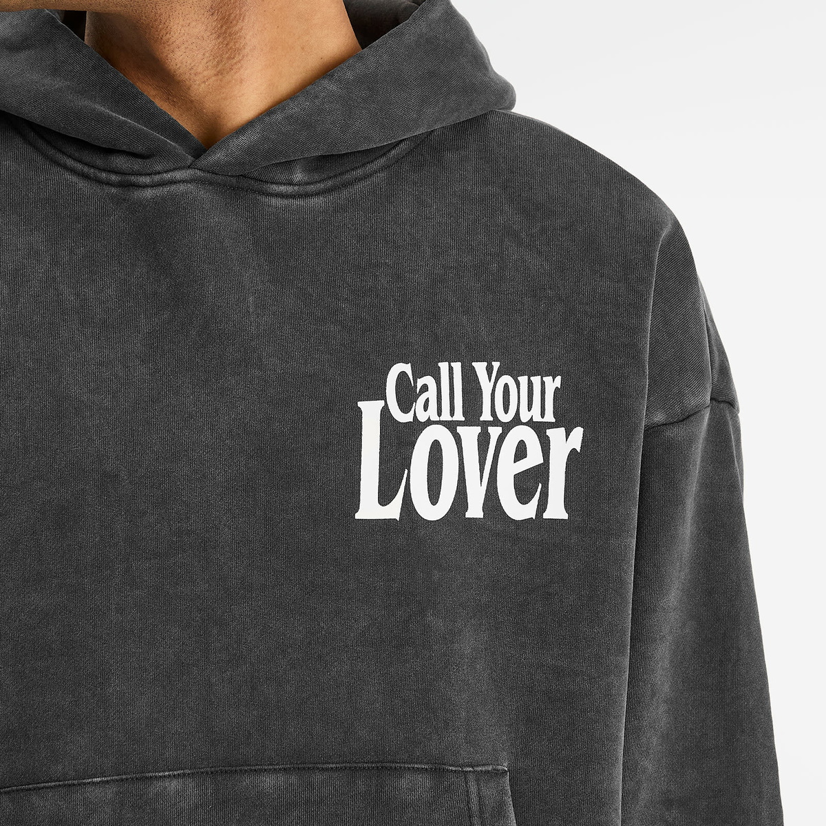 MARKET Men's Call My Lover Hoodie in Washed-Black