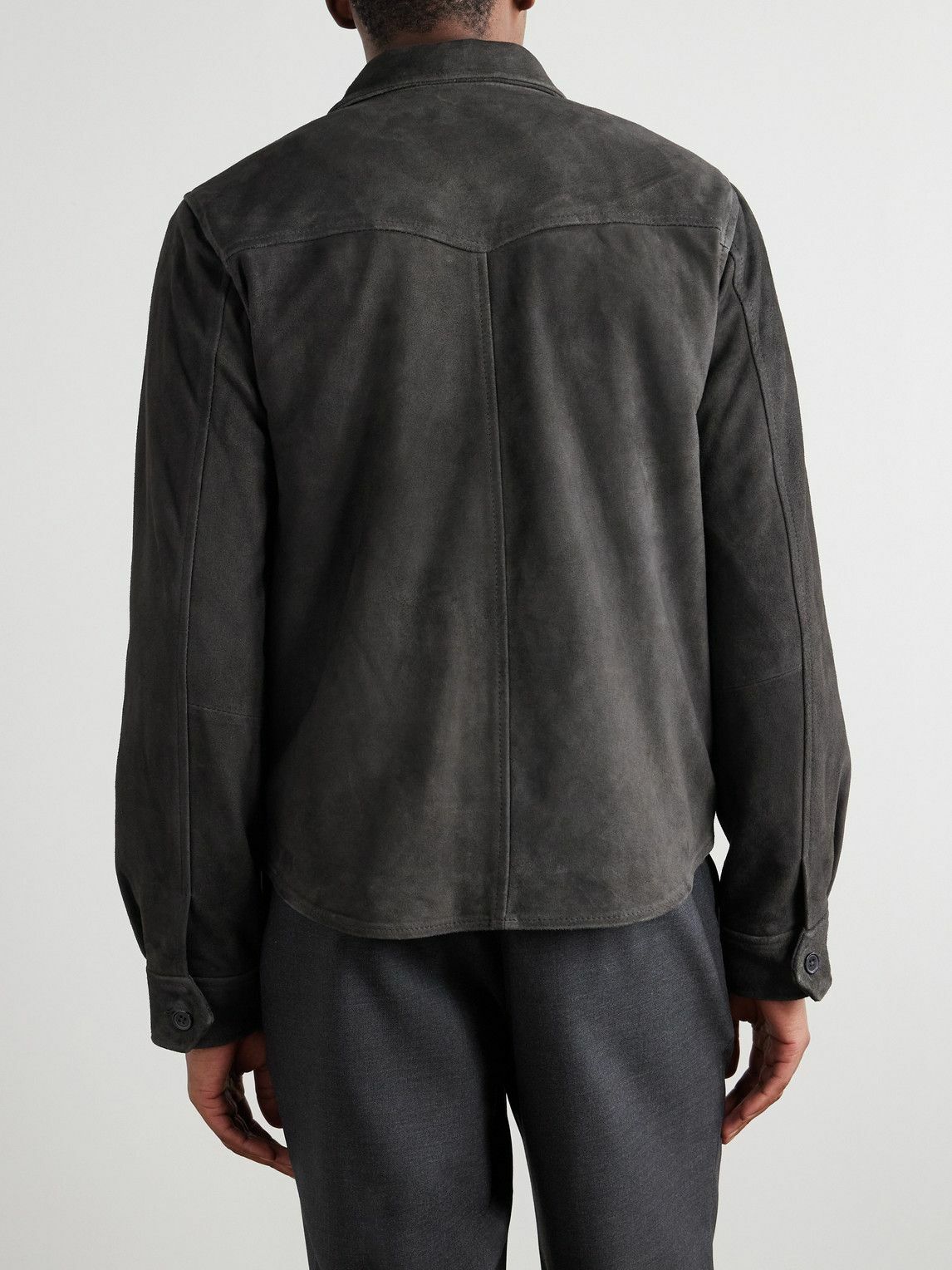 Officine Générale - Sid Suede Overshirt - Gray