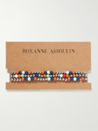 Roxanne Assoulin - Set of Three Silver-Tone and Enamel Beaded Bracelets