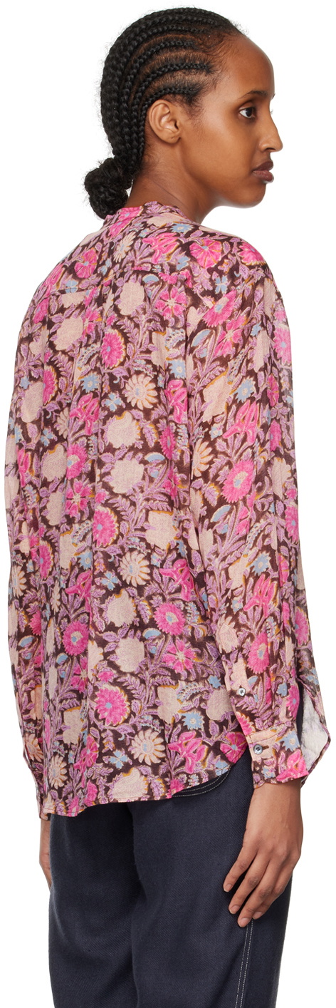 Isabel Marant Etoile Pink & Brown Mexika Shirt