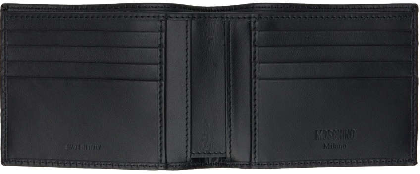 Moschino Brown Jacquard Logo Wallet