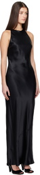 Silk Laundry Black High Low Maxi Dress