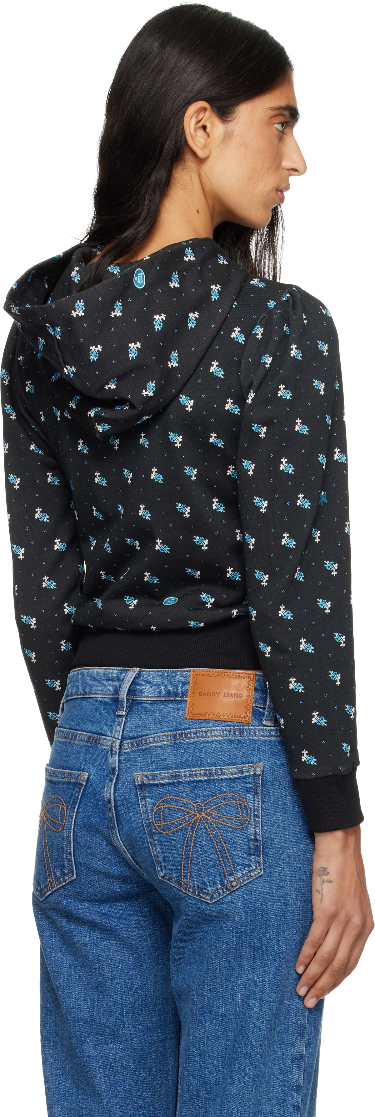 Sandy Liang Navy Cardamom Hoodie
