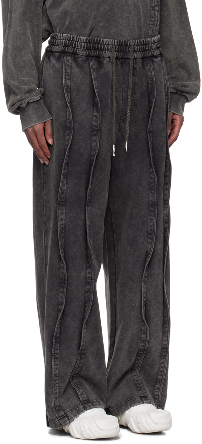 Feng Chen Wang Gray Multi Seam Sweatpants Feng Chen Wang