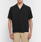 rag & bone - Avery Camp-Collar Woven Shirt - Black