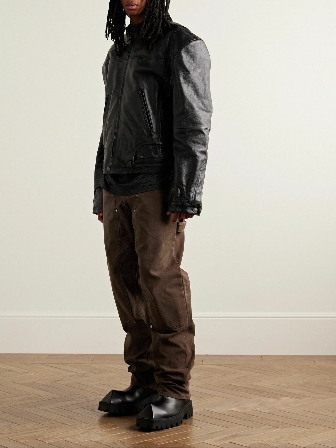 Givenchy - Carpenter Straight-Leg Cotton-Canvas Trousers - Brown