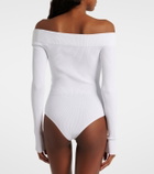 Alaïa Ribbed-knit bodysuit