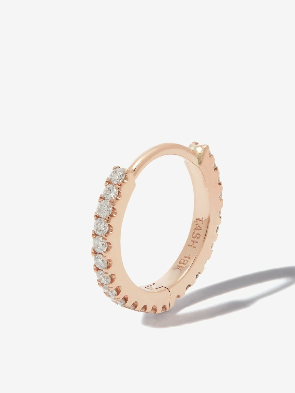 MARIA TASH 18K Rose Gold Eternity Diamond Hoop Earring