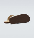 Brunello Cucinelli Logo suede sandals
