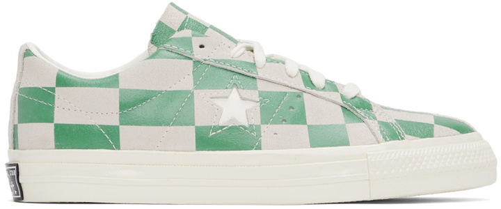 Photo: Converse Green & Grey Warped Board Sneakers