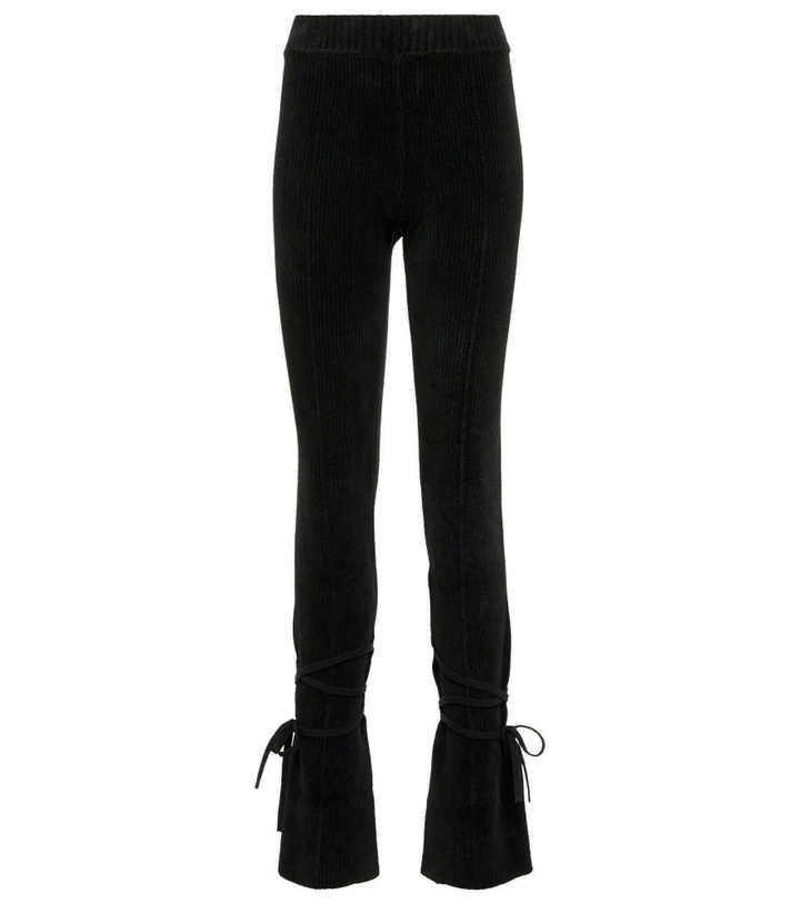 Photo: Jacquemus - Chenille ribbed-knit flared pants