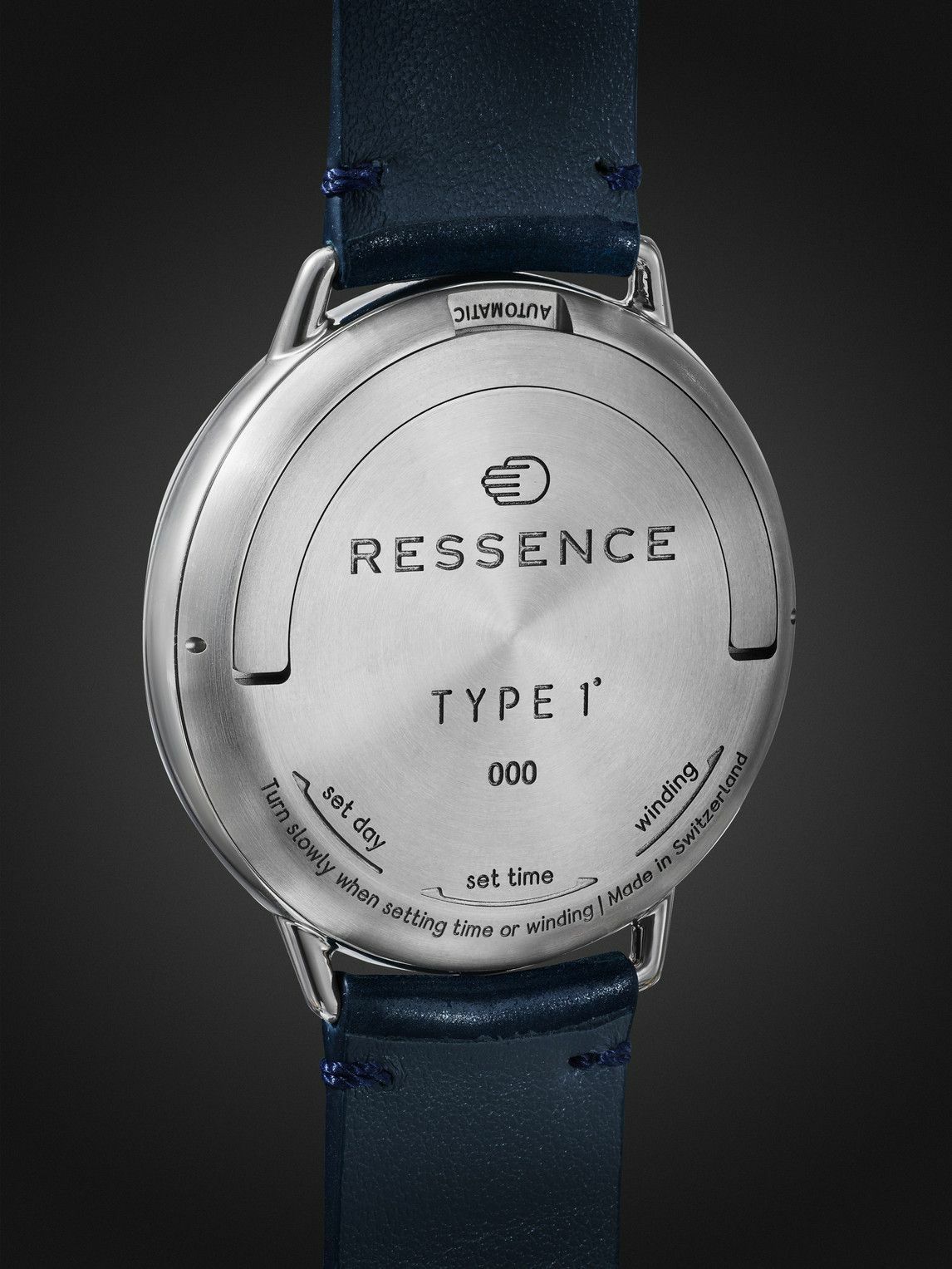 Ressence - Type 1 Automatic 42.7mm Titanium and Leather Watch, Ref. No. TYPE 1B