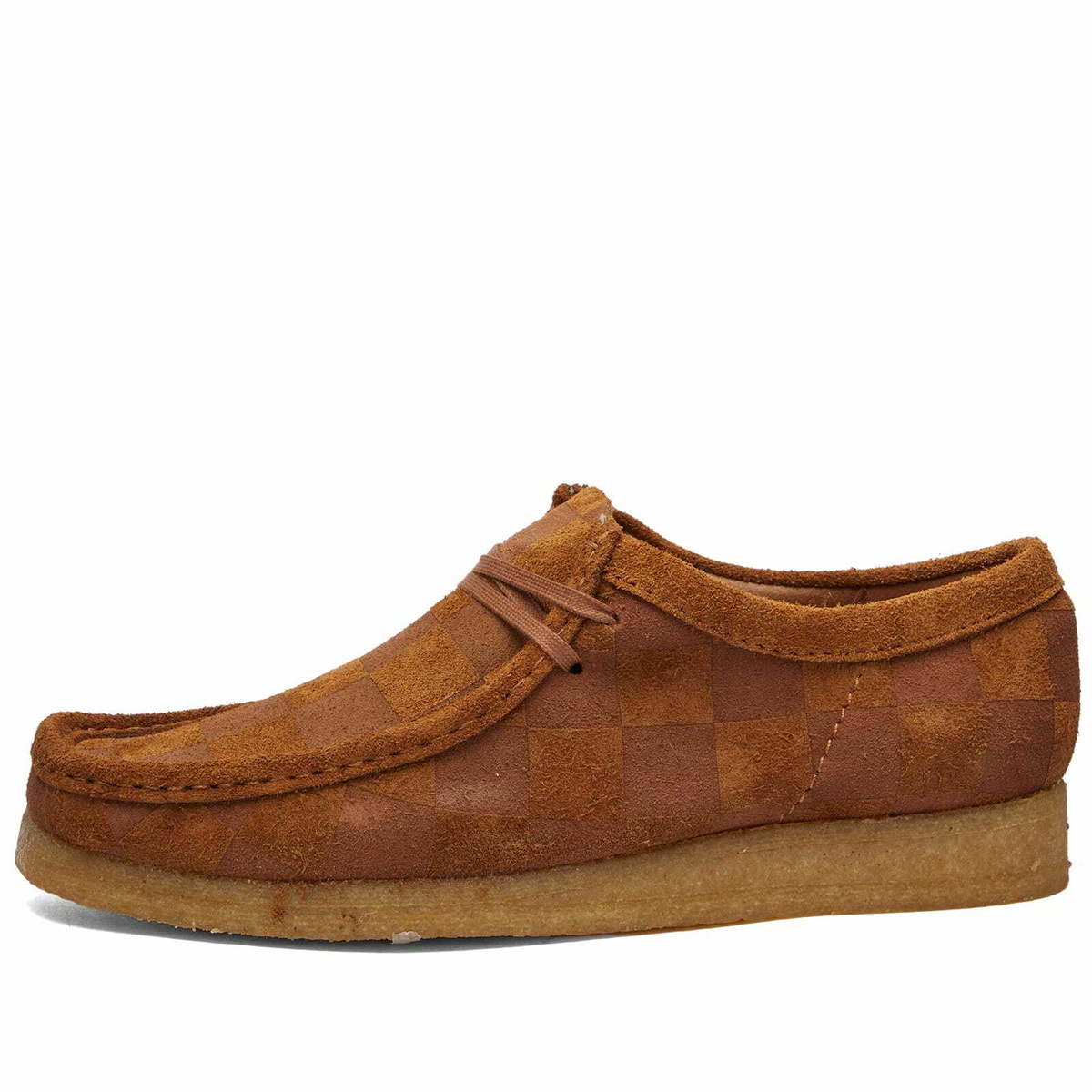 Clarks Originals Men's Wallabee in Cola Check Clarks Originals