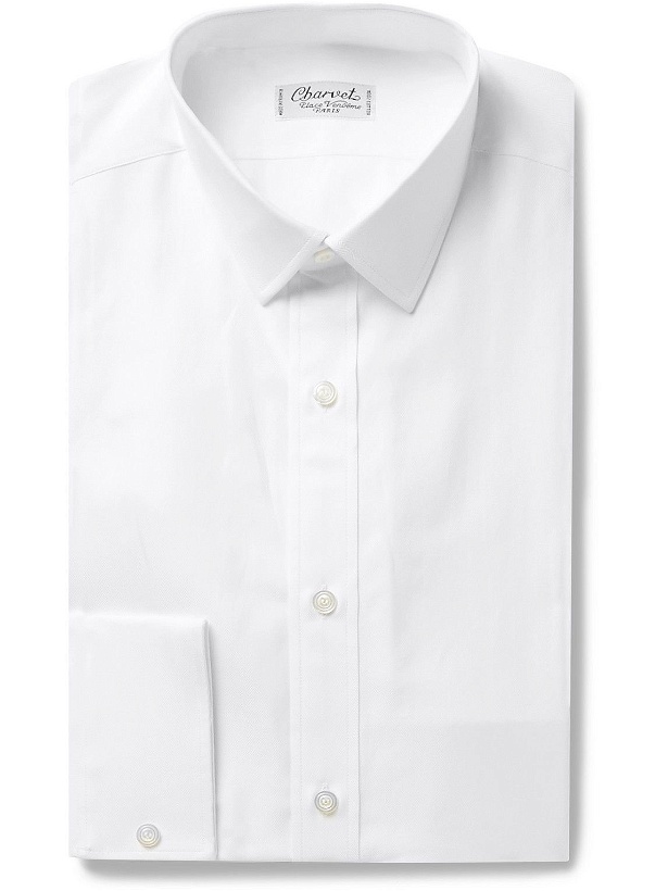 Photo: Charvet - Herringbone Cotton Shirt - White