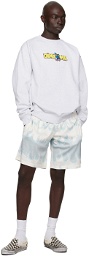 Dime White Space Flame Shorts