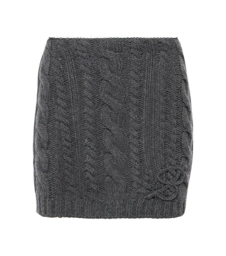 Photo: Blumarine Cable-knit wool and cashmere miniskirt