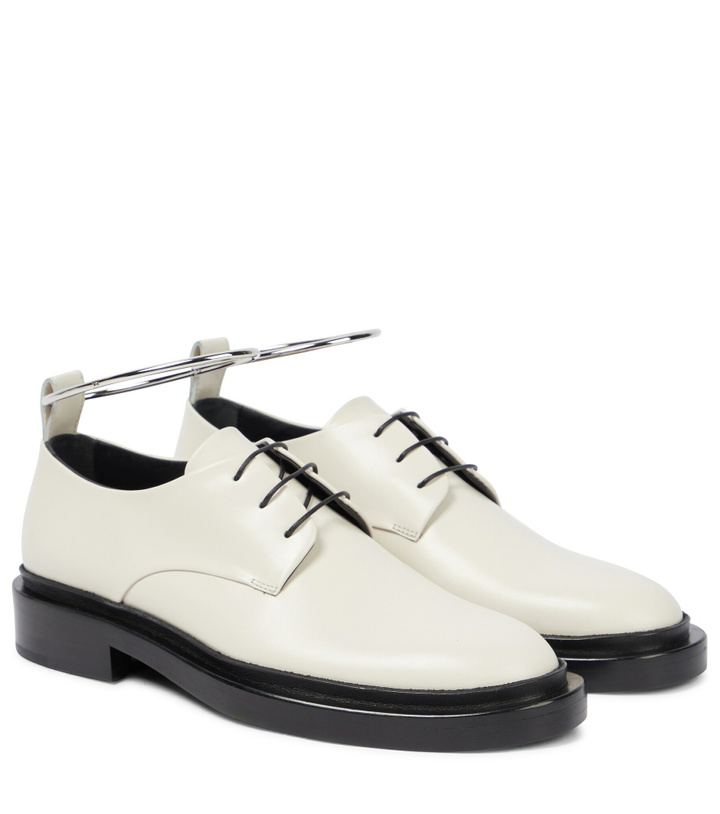 Photo: Jil Sander - Ring-detail leather Derby shoes