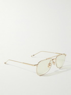 Native Sons - Shephard Aviator-Style Gold-Tone Optical Glasses