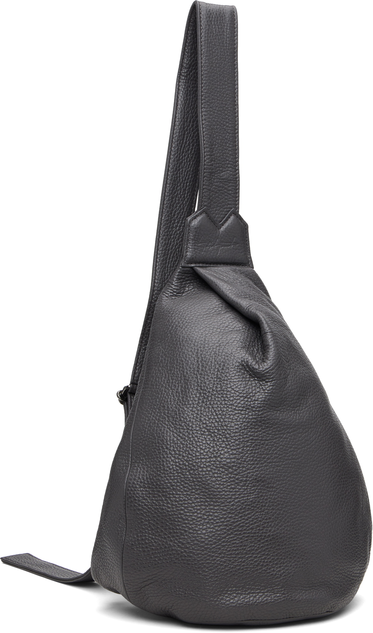 YOHJI YAMAMOTO Gray Tuck Sling Small Bag