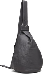 YOHJI YAMAMOTO Gray Tuck Sling Small Bag