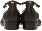 Maison Margiela SSENSE Exclusive Brown Ankle Strap Tabi Heels