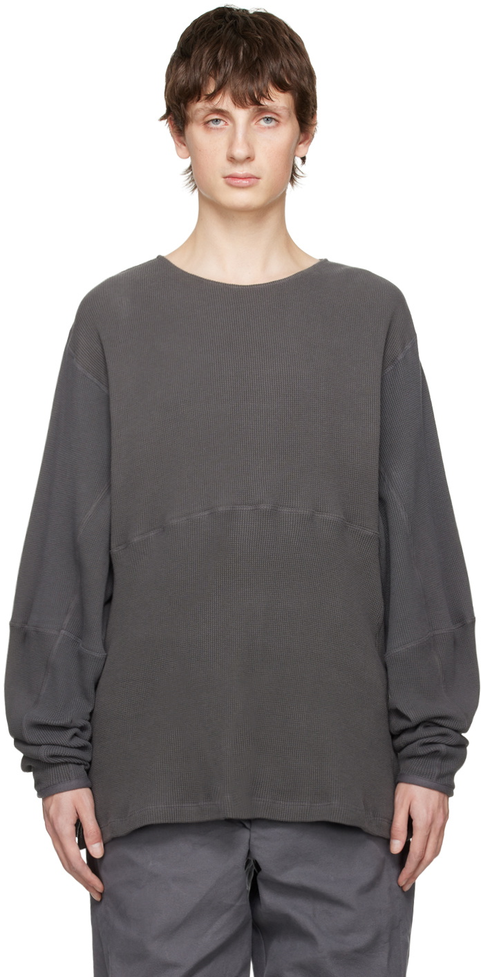 BRYAN JIMENÈZ Gray Paneled Sweatshirt