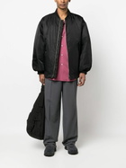The Frankie Shop Black Astra Oversized Bomber Jacket
