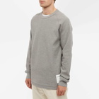 Norse Projects Men's Aske Tab Series Waffle Crew Sweat in Grey Melange