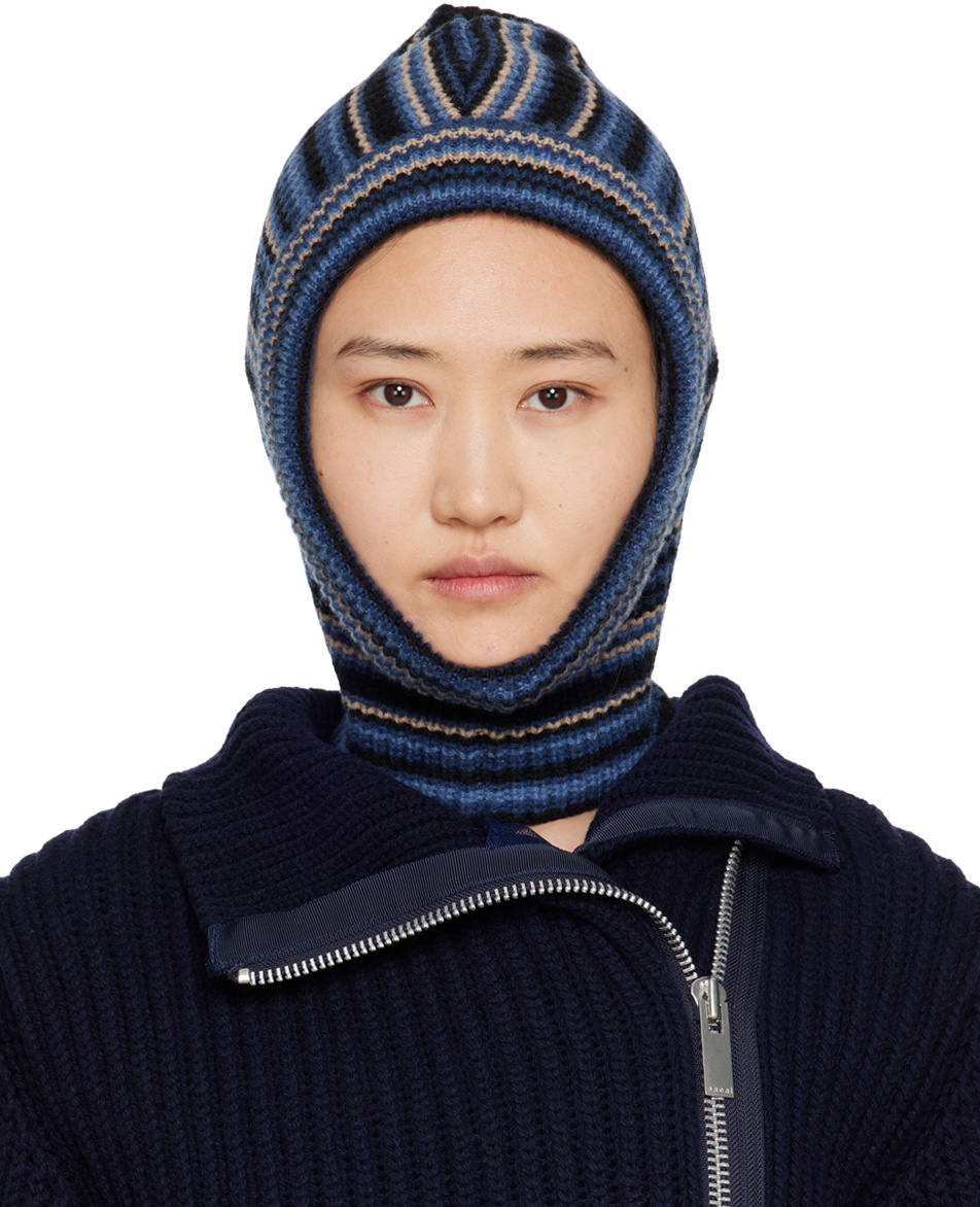Anne Isabella Blue Striped Balaclava