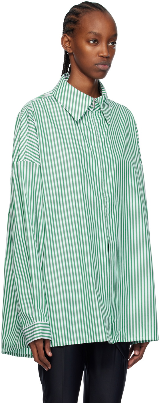 Gauge81 White & Green Cosala Shirt