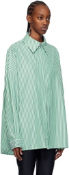 Gauge81 White & Green Cosala Shirt