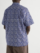 Universal Works - Camp-Collar Printed Cotton-Twill Shirt - Blue