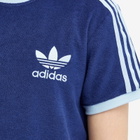 Adidas Women's Terry 3 Stripe T-shirt in Dark Blue