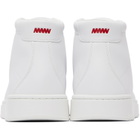 Hugo White Faux-Leather High-Top Sneakers