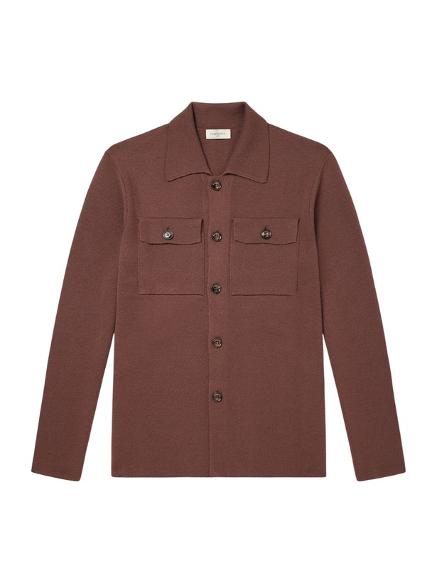 Photo: PIACENZA 1733 - Virgin Wool Knitted Overshirt - Brown