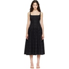 Sandy Liang Black Cricket Midi Dress