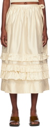 Cawley Off-White Betsy Midi Skirt